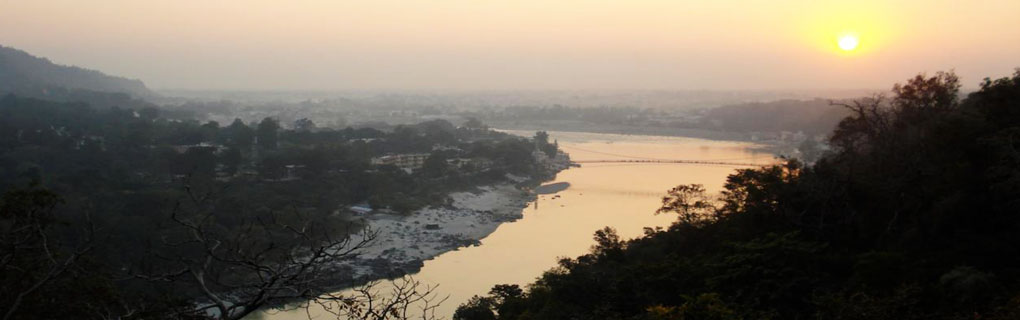 Sunset on Ganga, India.